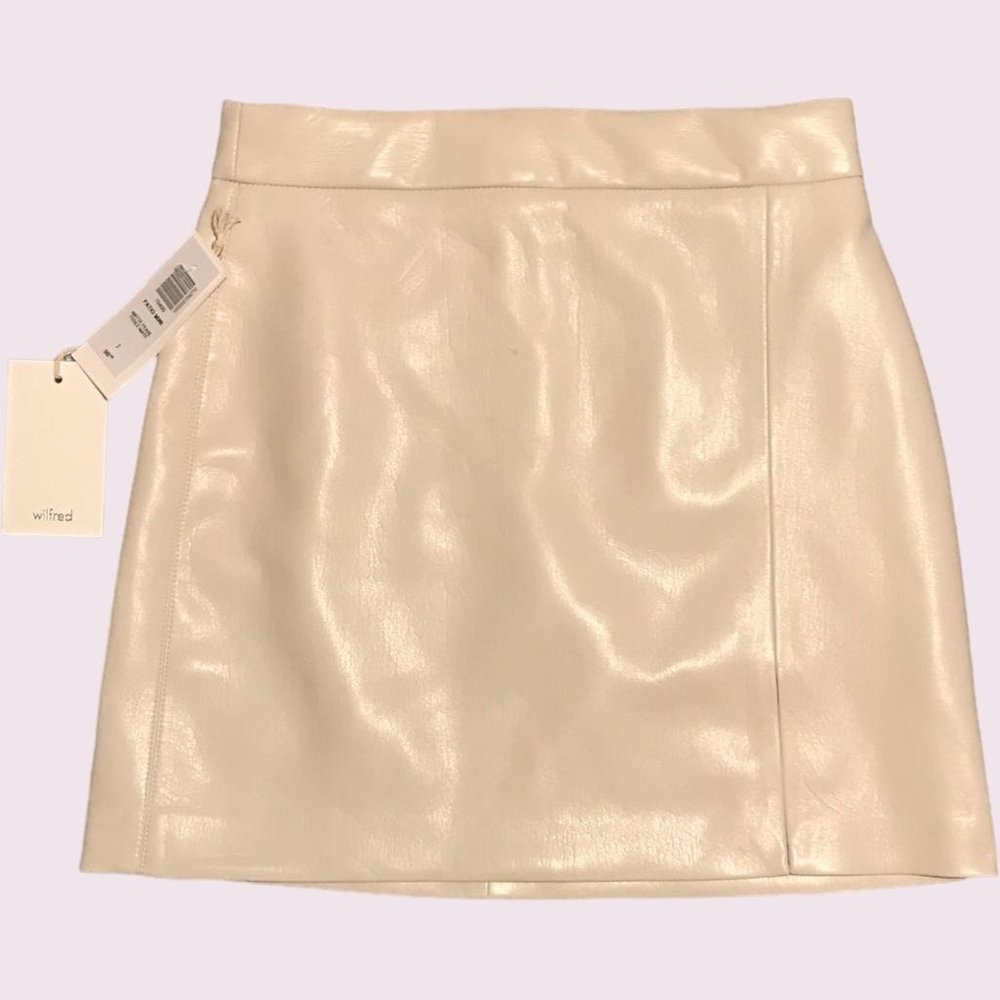 Wilfred Patio Mini Skirt Size 2 Matte Pearl NWT